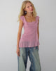 Imagen de Piro Ruffle Longline Top en Light Plum