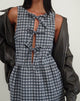 Imagen de Prelith Midi Dress in Black Grey Tonal Gingham