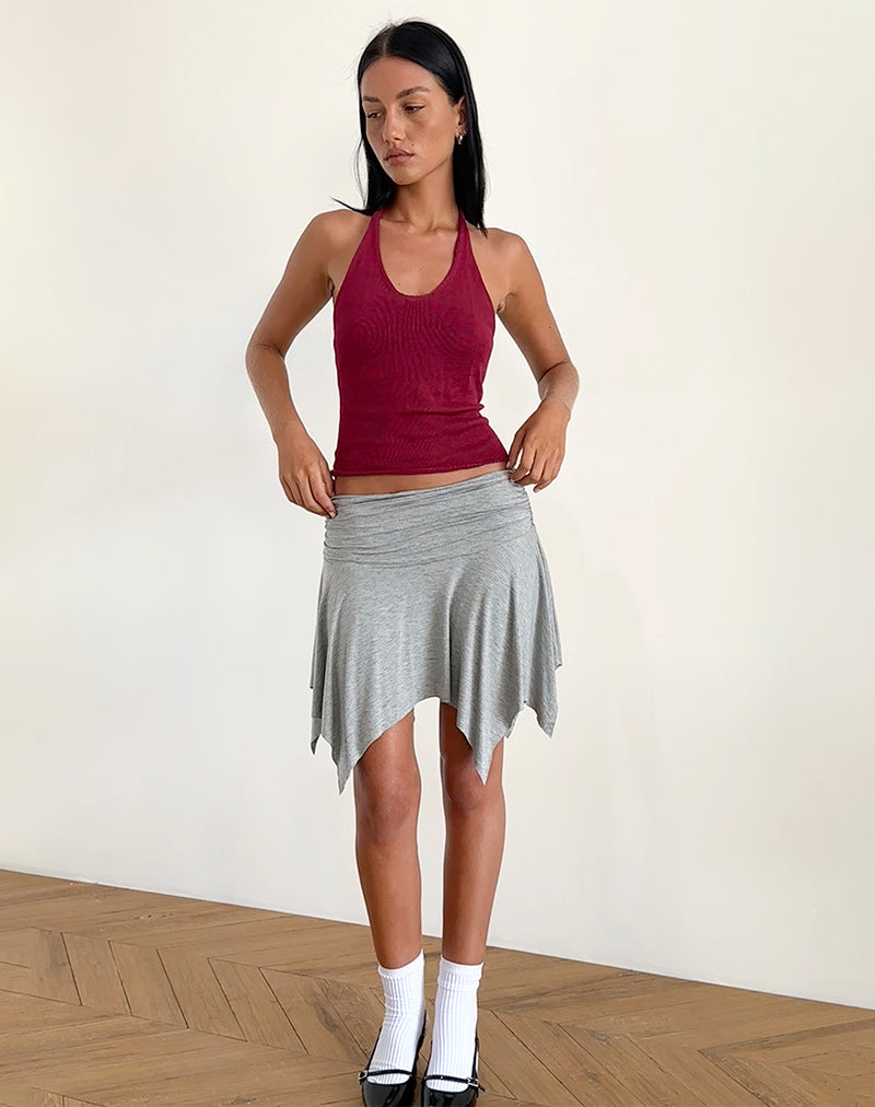 Imagen de Priscilla Top sin mangas de punto transparente Rojo