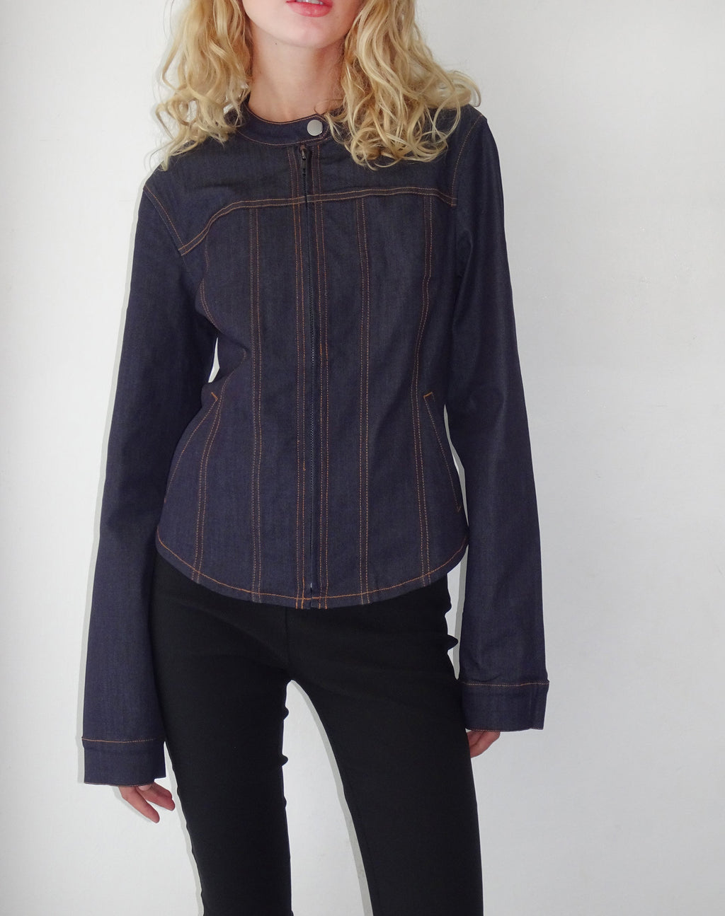 Chaqueta a medida Puria Fitted Denim Look