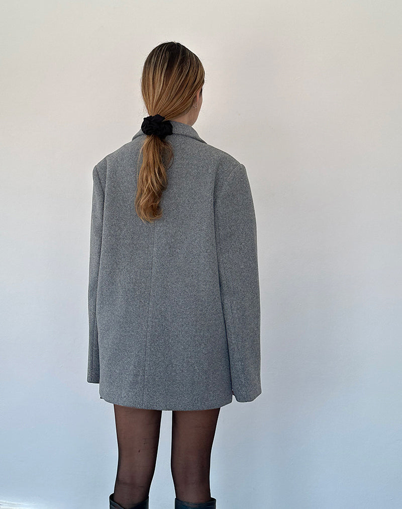 Imagen de Binaiya Oversized Wool Blazer in Grey