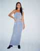 Imagen de la nueva falda Tulus Low Rise Maxi Skirt en azul pizarra