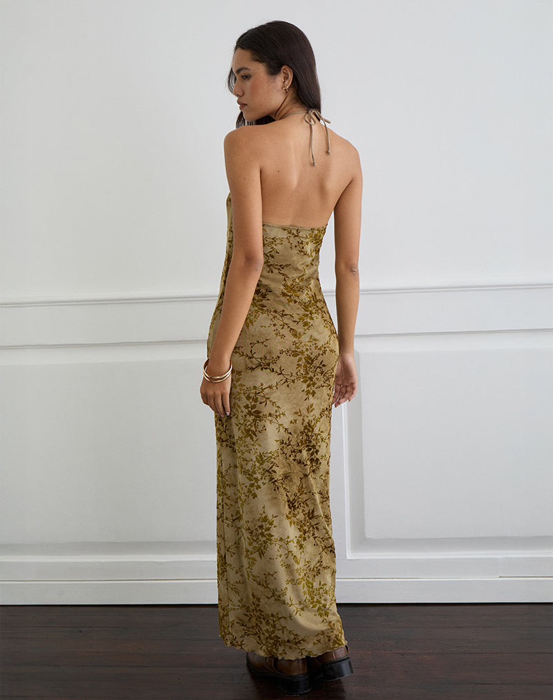 Imagen de Rabika Maxi Dress in Burn Velvet Green