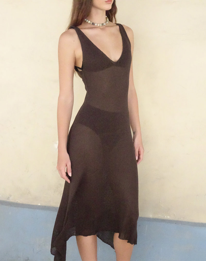Maxi Vestido Rabindra Marrón