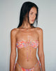 Imagen del sujetador de bikini Racola en Fluro Flower Naranja