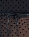 Malla flocada Basic Polka Negro