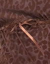 Leopardo marrón chocolate flocado