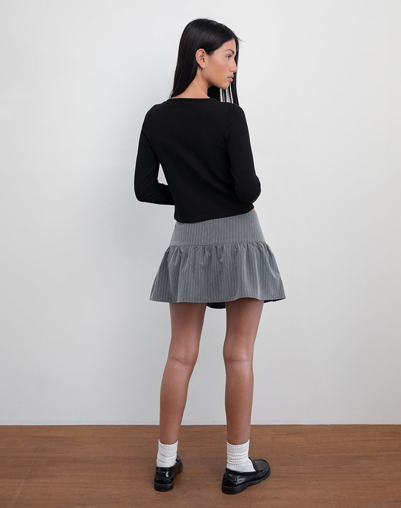 Imagen de Raffita Minifalda a rayas gris