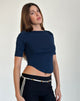 Imagen de Ralda Curved Jersey Tee in Navy