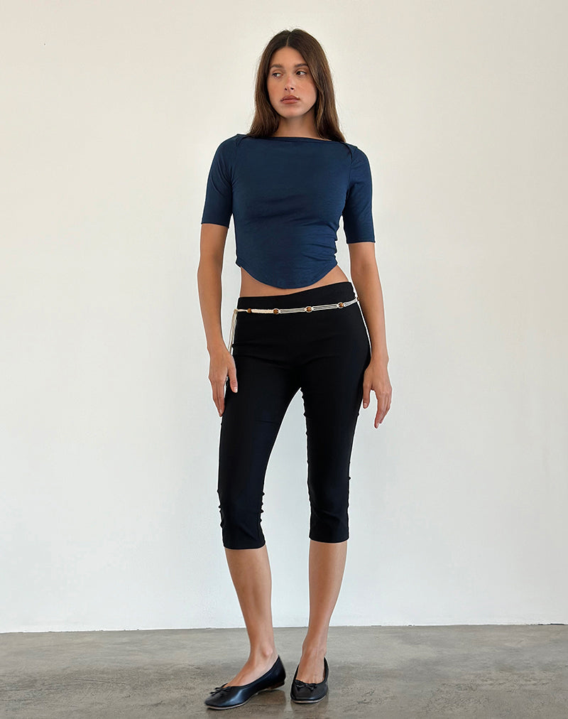 Camiseta Ralda Curved Jersey en azul marino