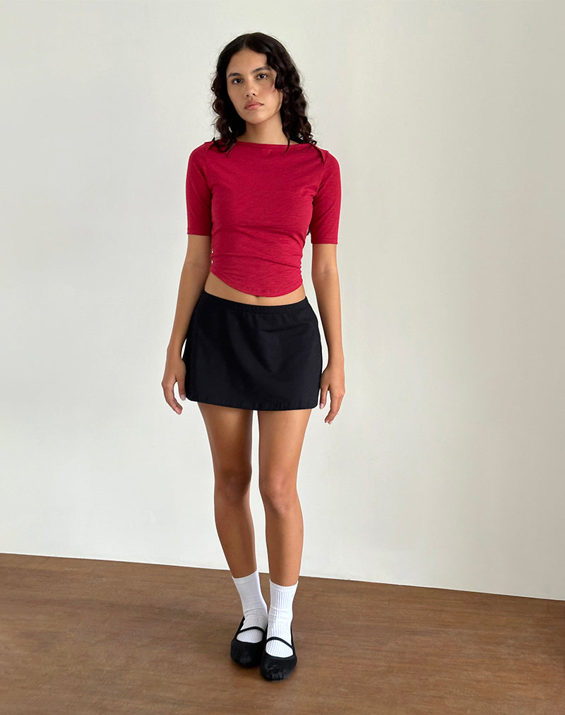 Imagen de Ralda Curved Jersey Tee in Adrenaline Red