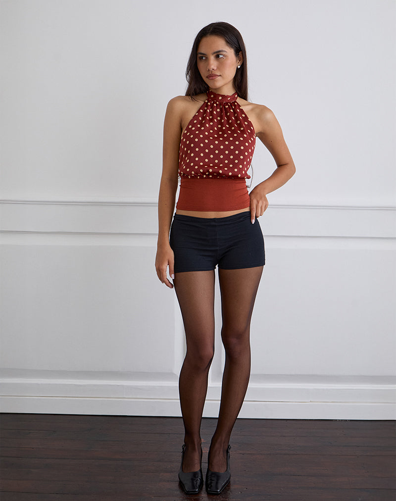 Imagen de Rania Top sin espalda en Polka Rojo quemado