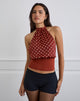 Imagen de Rania Top sin espalda en Polka Rojo quemado