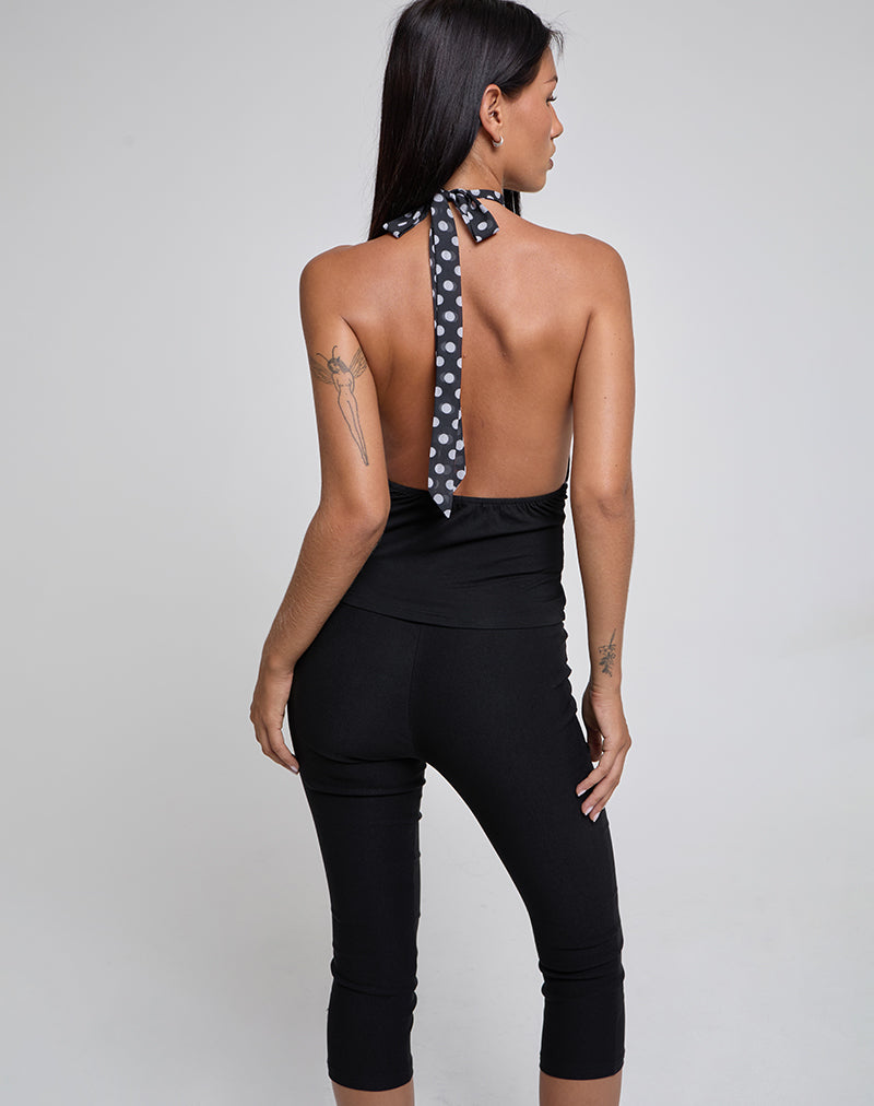 Imagen de Rania Top sin espalda en Basic Polka Negro