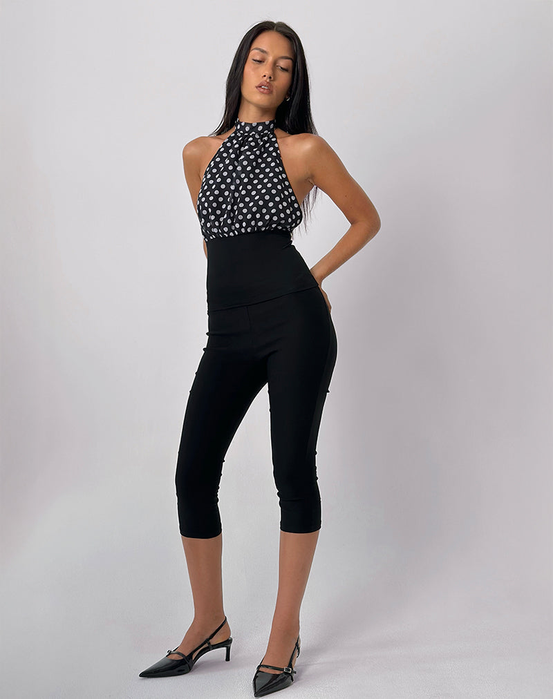 Imagen de Rania Top sin espalda en Basic Polka Negro