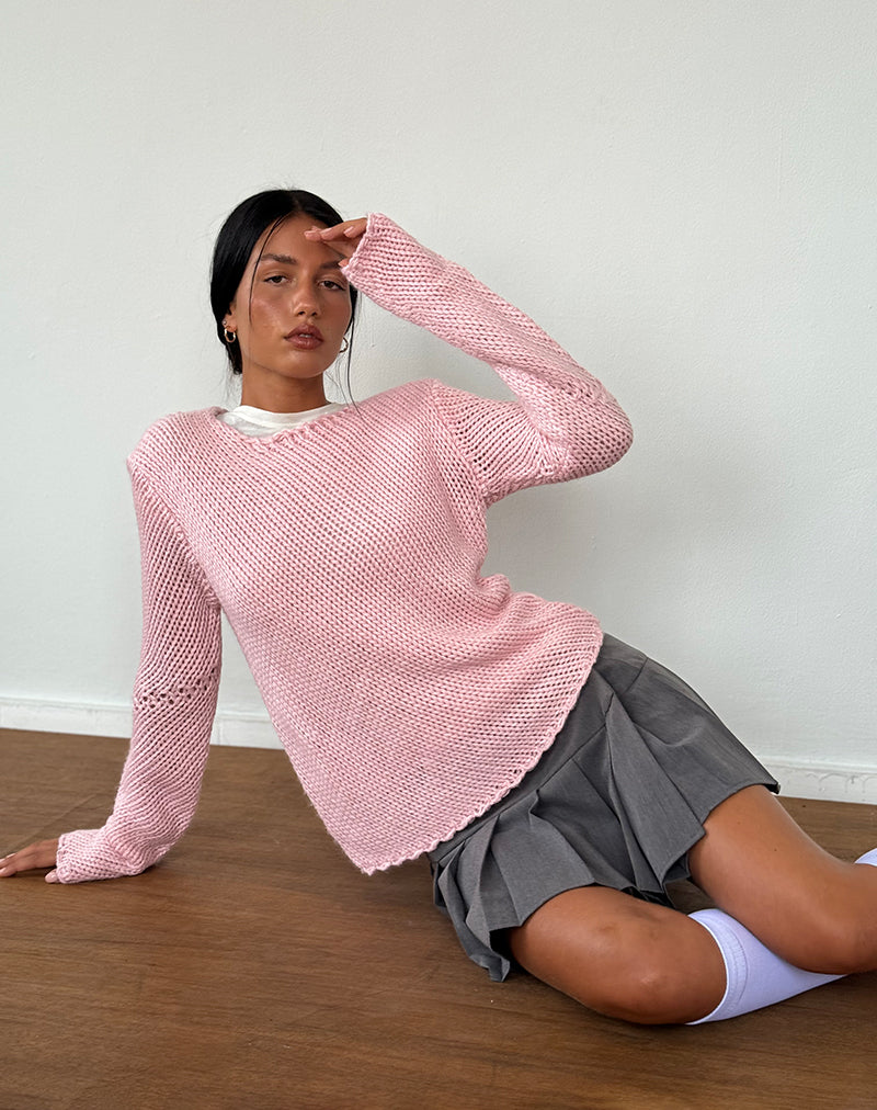 Jersey de punto Ranvir en rosa bebé