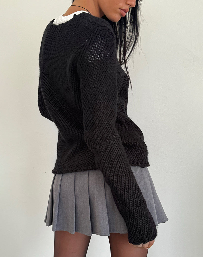 Imagen de Ranvir Jersey de punto en negro