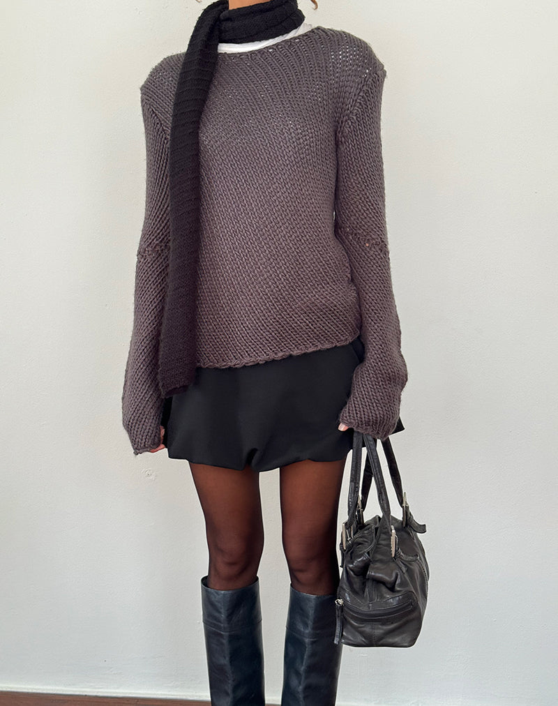 Jersey de punto Ranvir en gris oscuro
