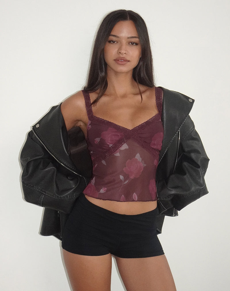 Imagen de Rasa Cami Top en Blooming Rose Borgoña