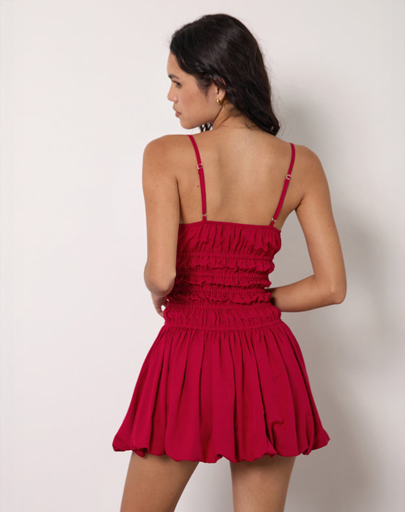 Imagen de Rasmil Bubble Mini Dress in Adrenaline Red