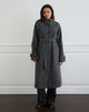 Imagen de Ravari Belted Trench Coat in Charcoal Check