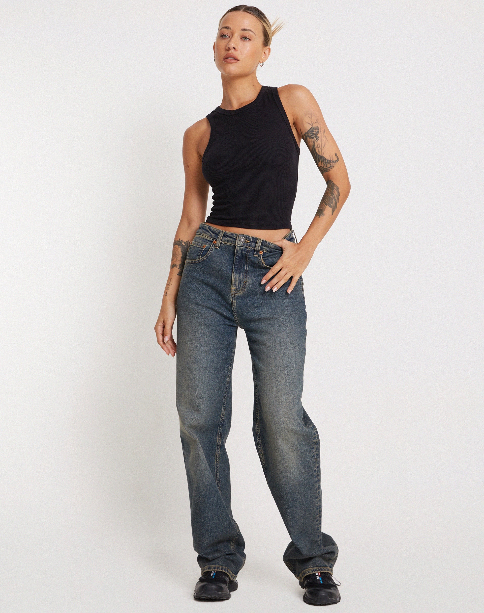 Imagen de Rave Vest Top en rib negro
