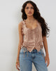 Imagen de Rayna Ruffle Milkmaid Top en Champiñón