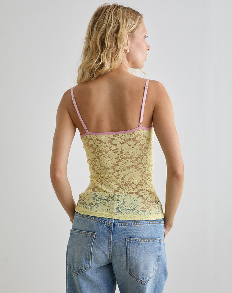 Imagen de Redum Cami Top de encaje amarillo