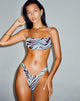 imagen del top de bikini Reema en Warped Zebra Blue