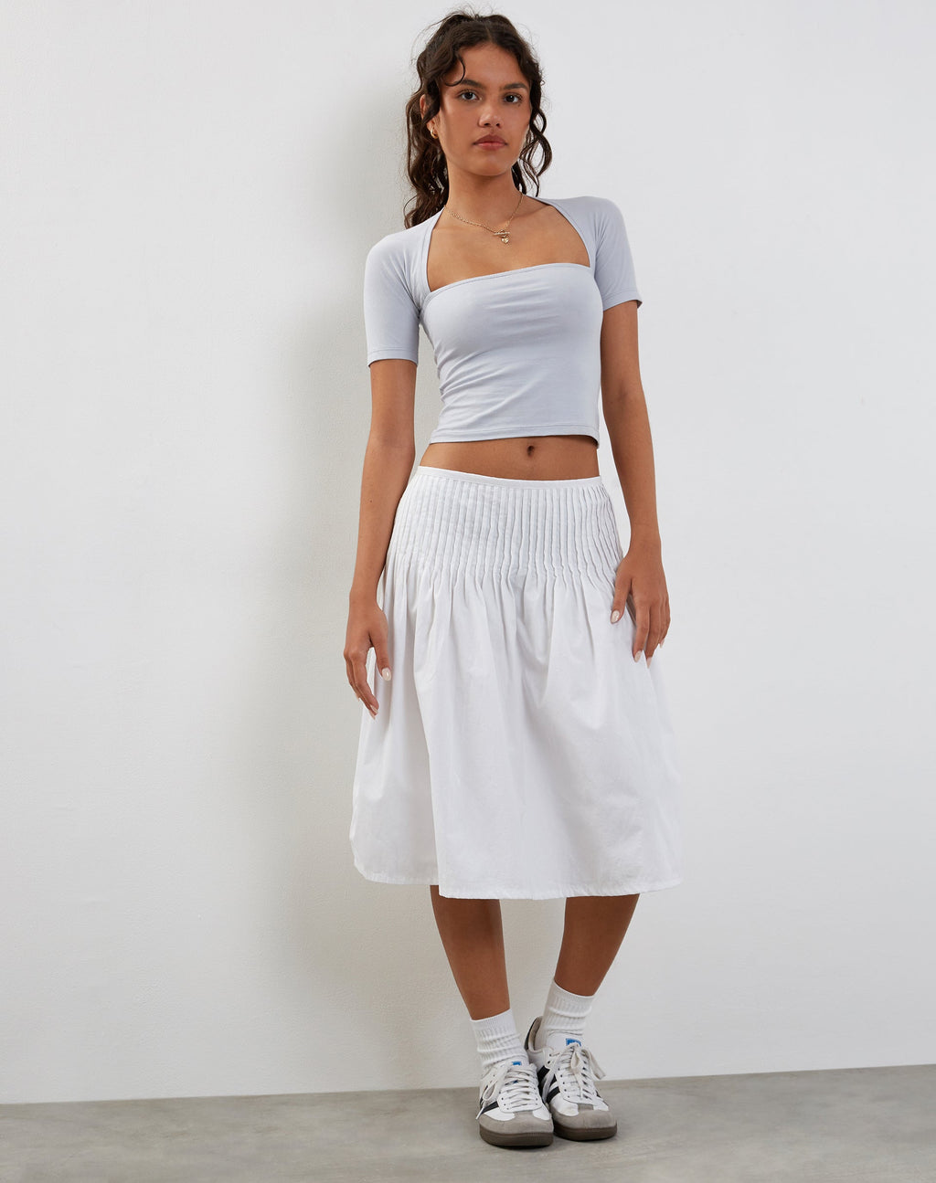 Requa Crop Top en Gris Amanecer