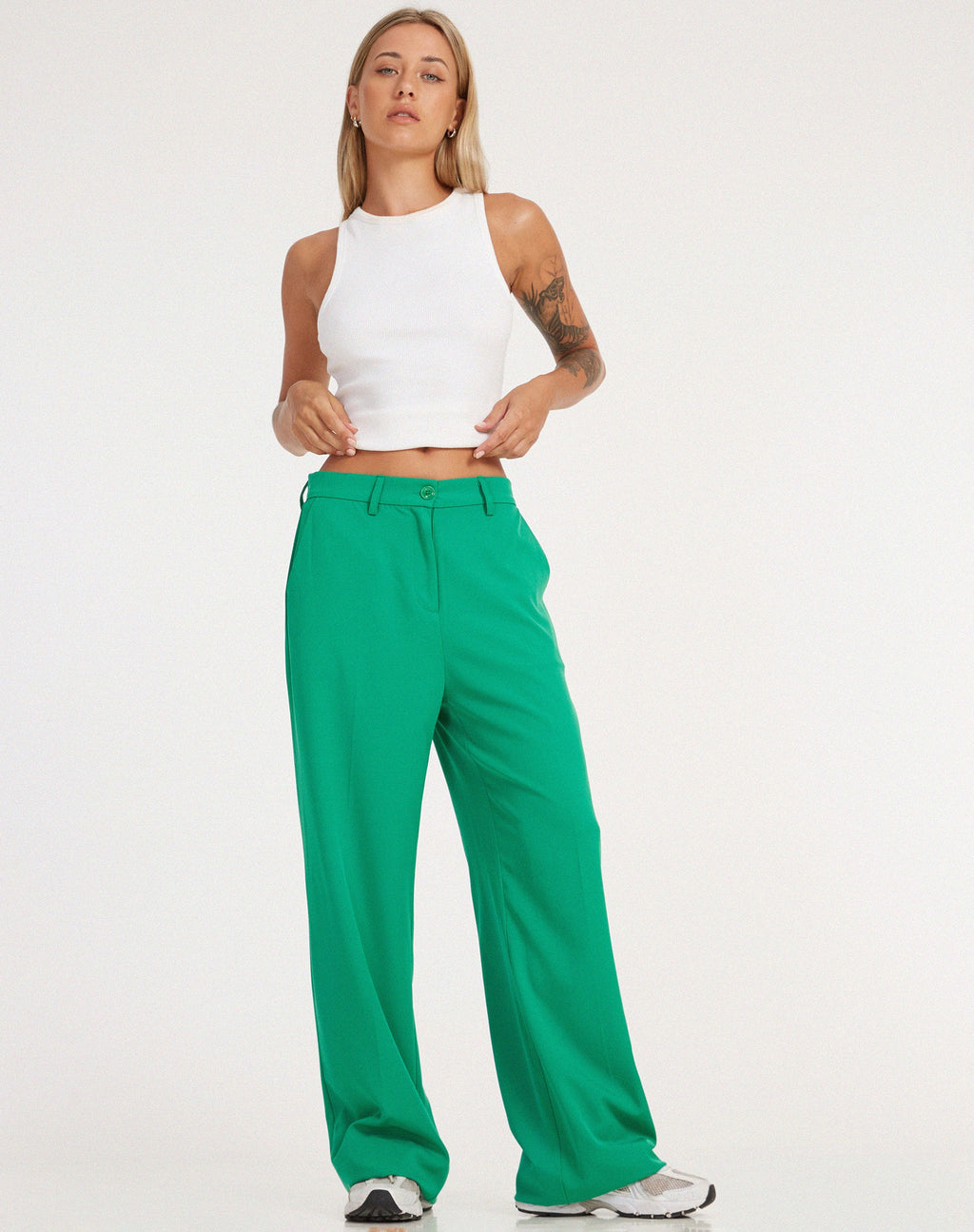 Pantalón Abba en sastrería verde