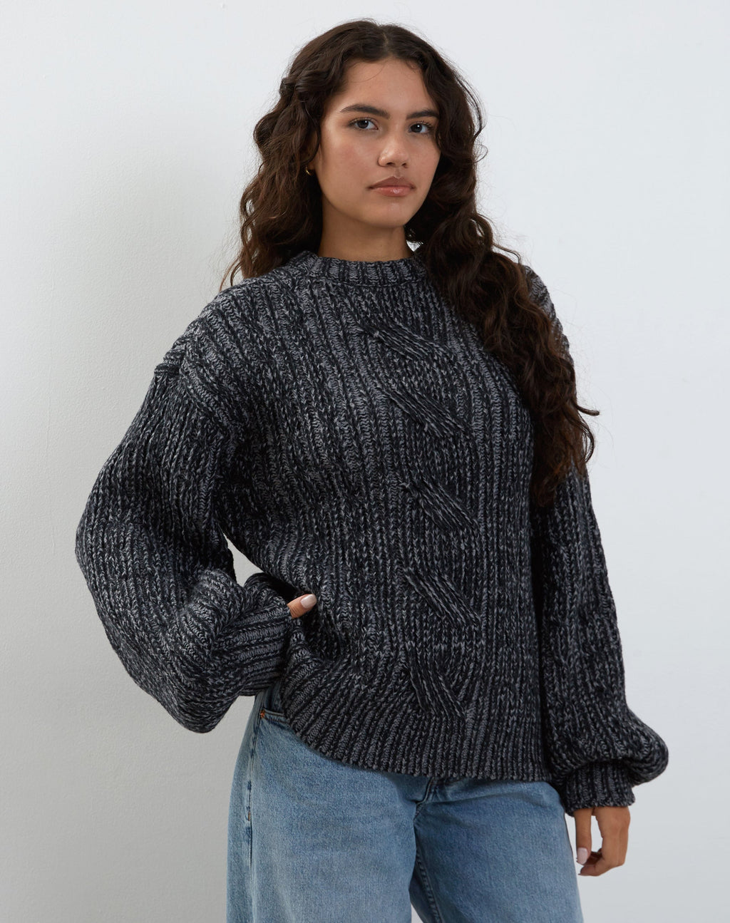 Jersey de punto Amieta Gris Sombra