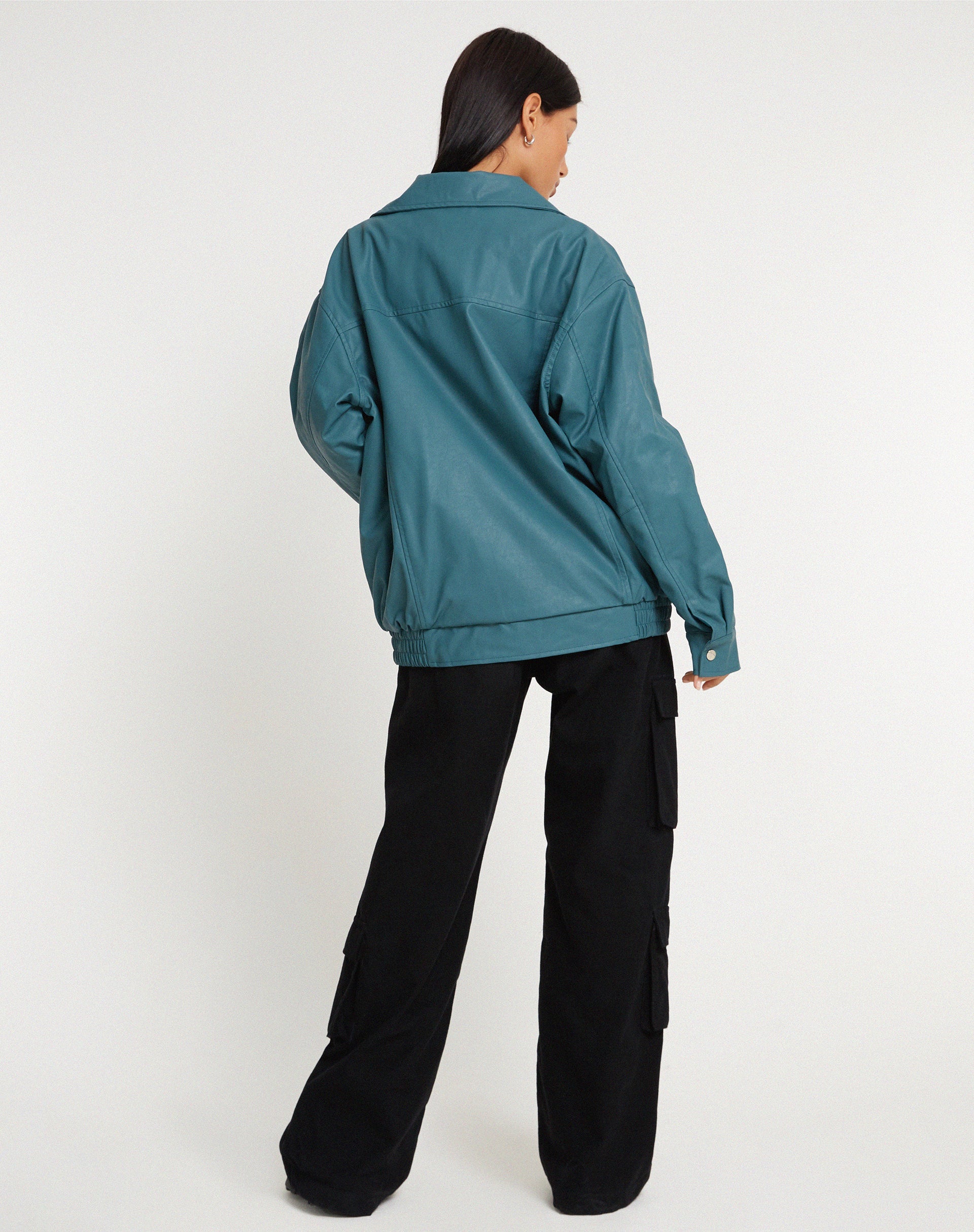 Imagen de MOTEL X JACQUIE Chaqueta Cavita en PU Gris Azul