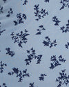  Azul claro Negro Botánico Flocado