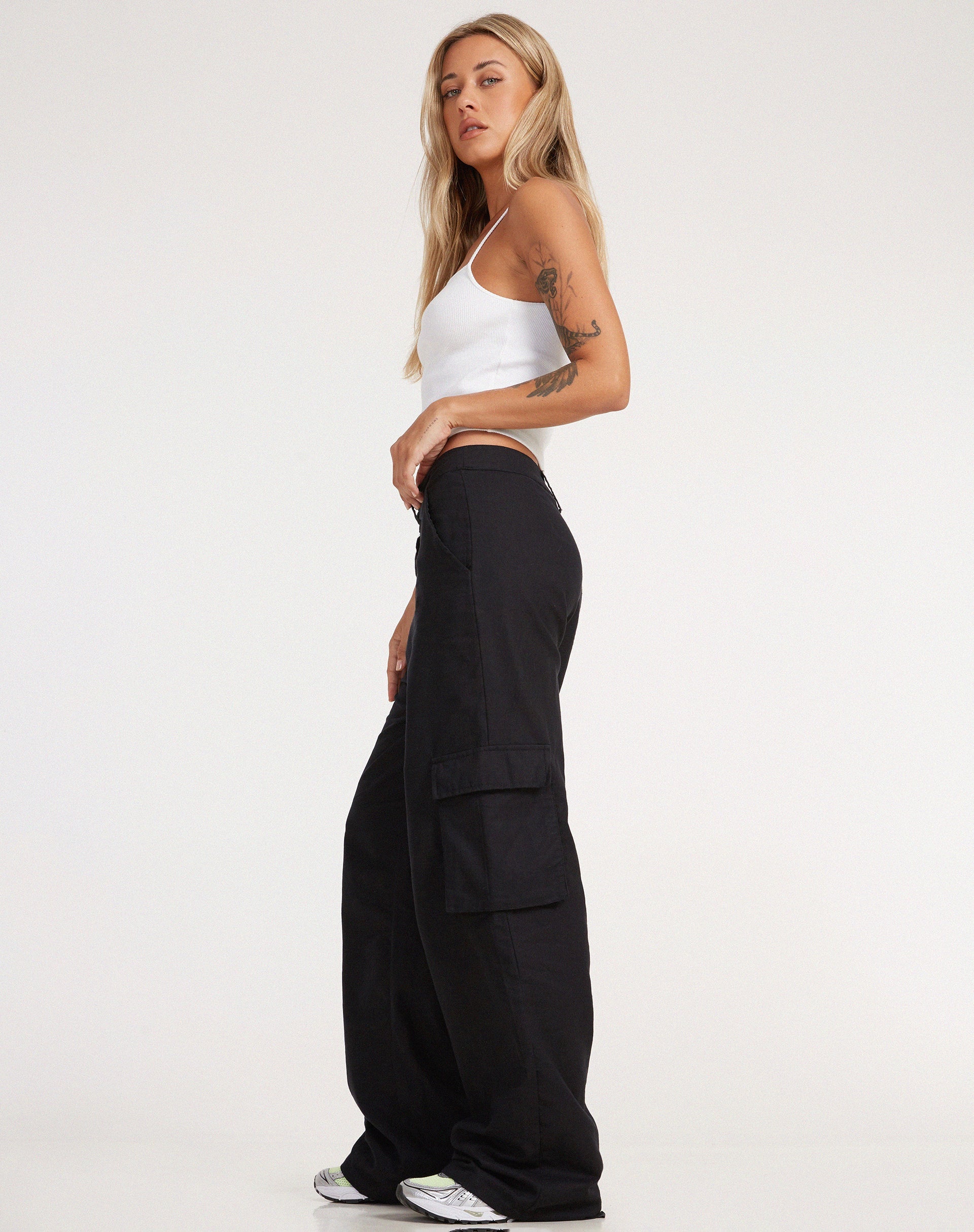Imagen de Jita Cargo Trouser en Rami Negro