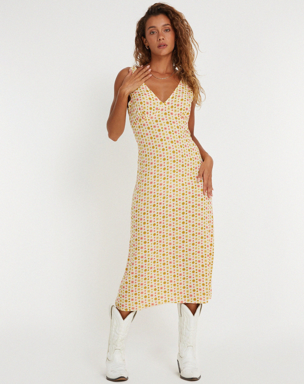 Vestido Lisheva Midi en Daisy Chain Crema