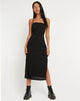 imagen de Nosita Midi Dress is Satin Rose Black