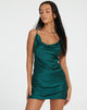 Imagen del vestido Paiva de satén verde bosque