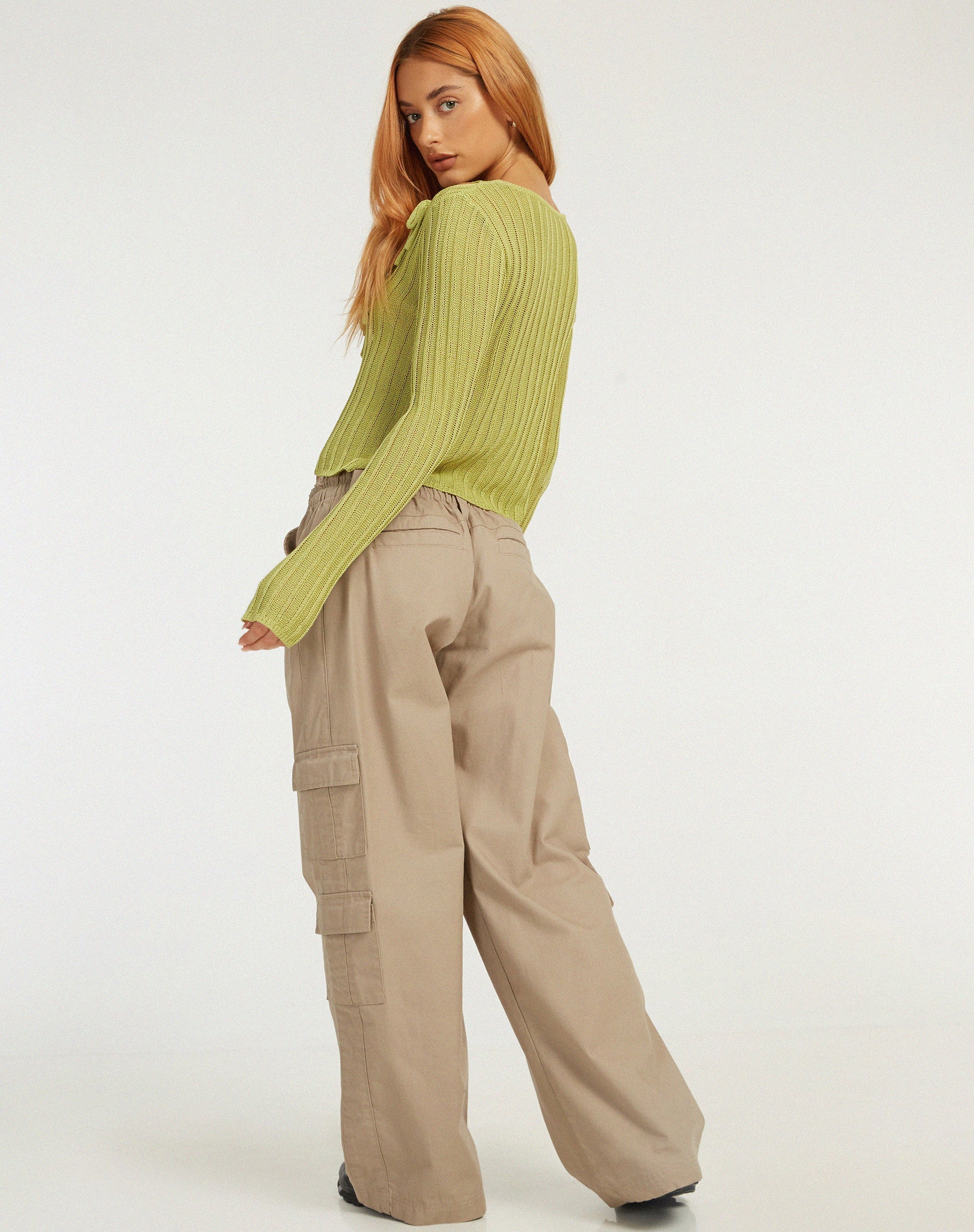 imagen de Potina Long Sleeve Cardi in Lime