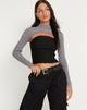 imagen de Renjana Long Sleeve Shrug Top en Flint Gray
