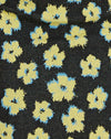 Floral negro y amarillo