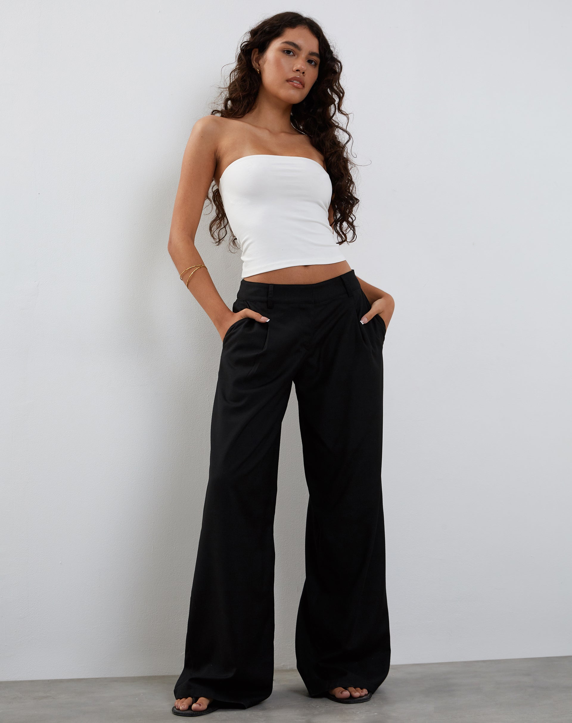 Imagen de Salisu Pantalón ancho de sastrería Negro