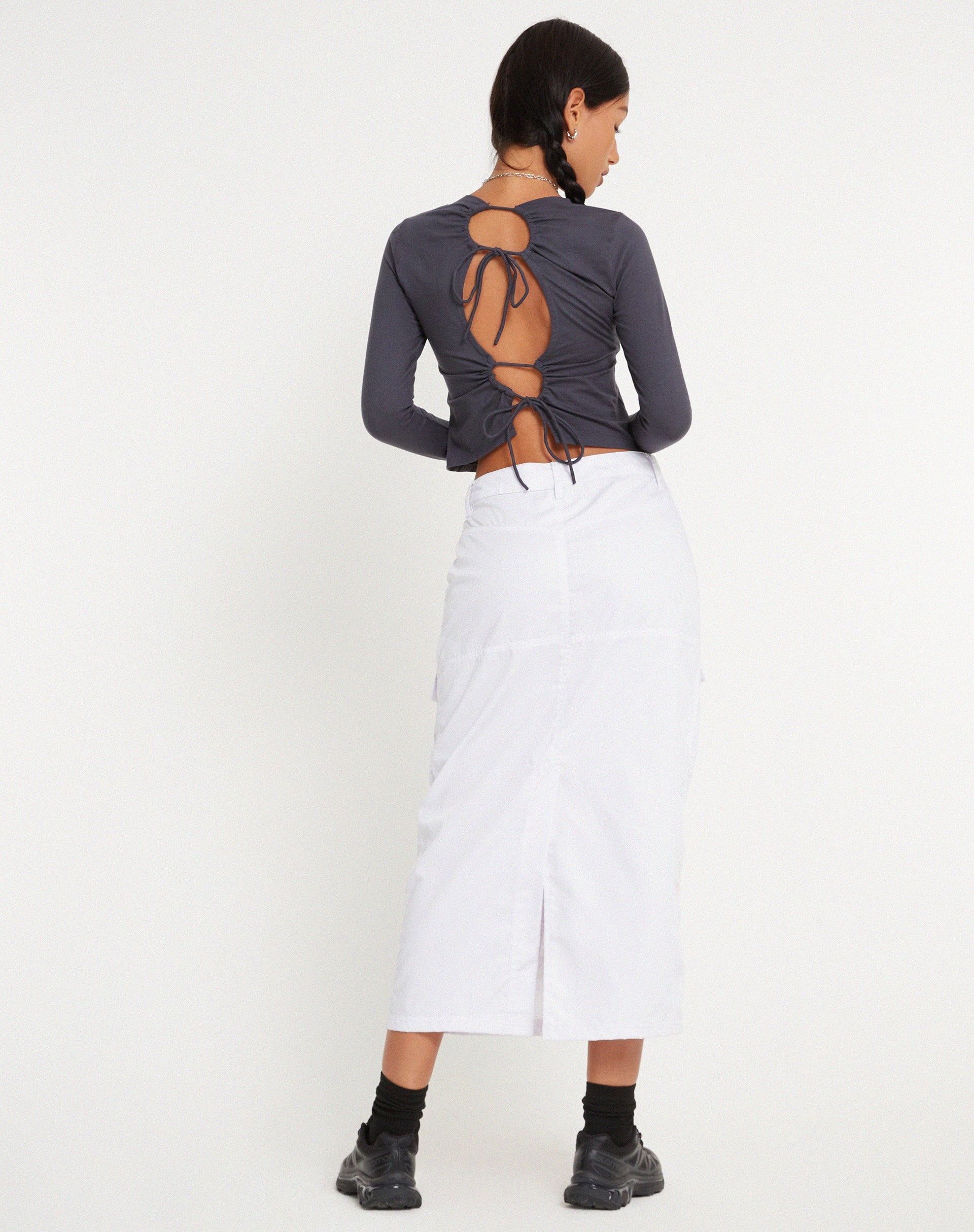 Imagen de Widya Falda Cargo Maxi Blanca