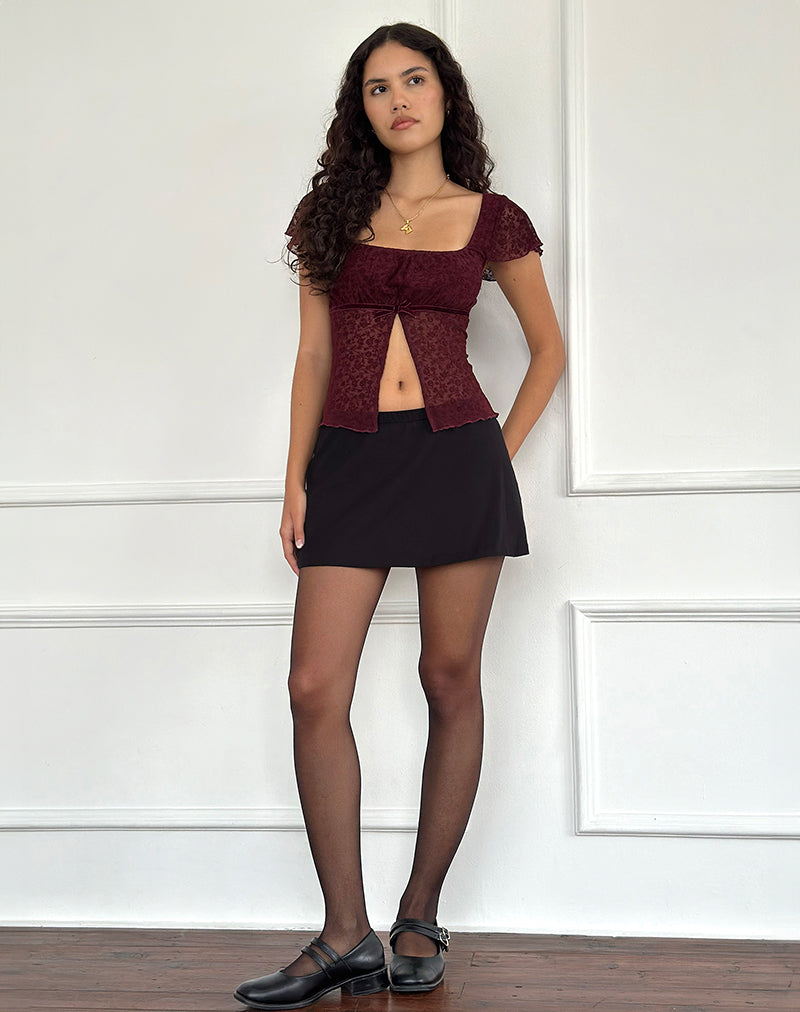 Imagen de Retina Top en Ditsy Flock Burnt Maroon