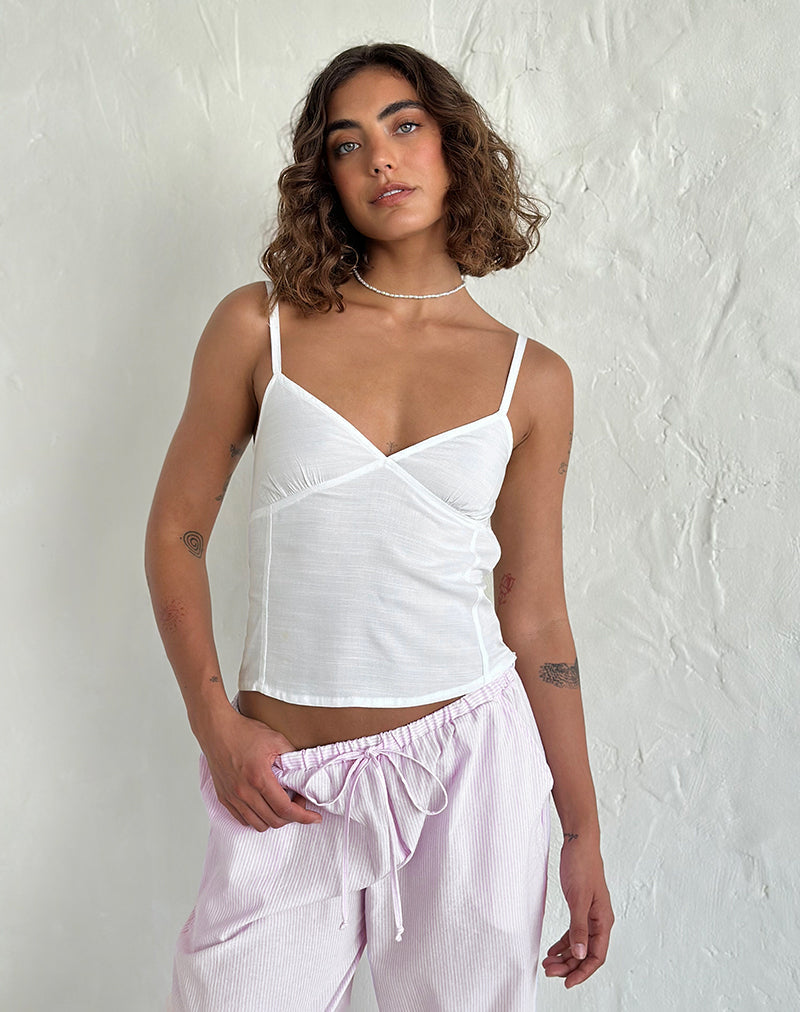 Camiseta Rey Cami en marfil