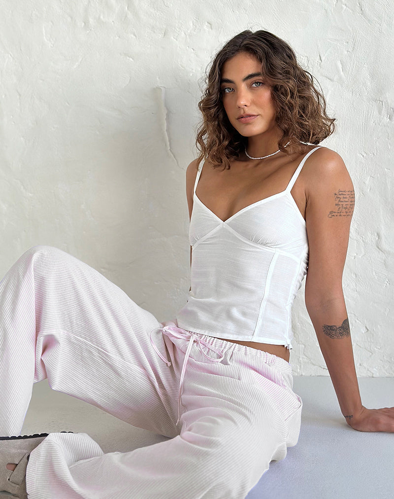 Camiseta Rey Cami en marfil