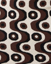  Geo ondulado marrón marfil y negro