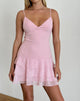 Imagen de Riasi Mini vestido de gasa rosa bebé con volantes