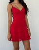 Imagen de Riasi Mini vestido de gasa con volantes Rojo