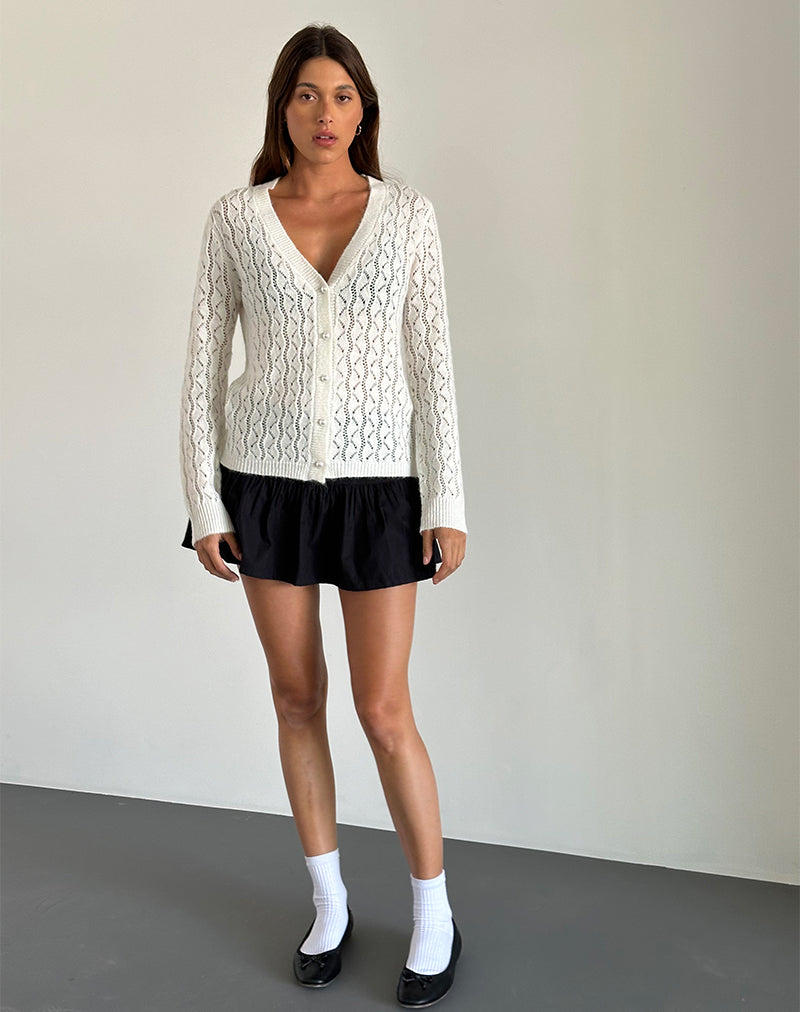 imagen de Ricani Open Knit Cardigan in Ivory